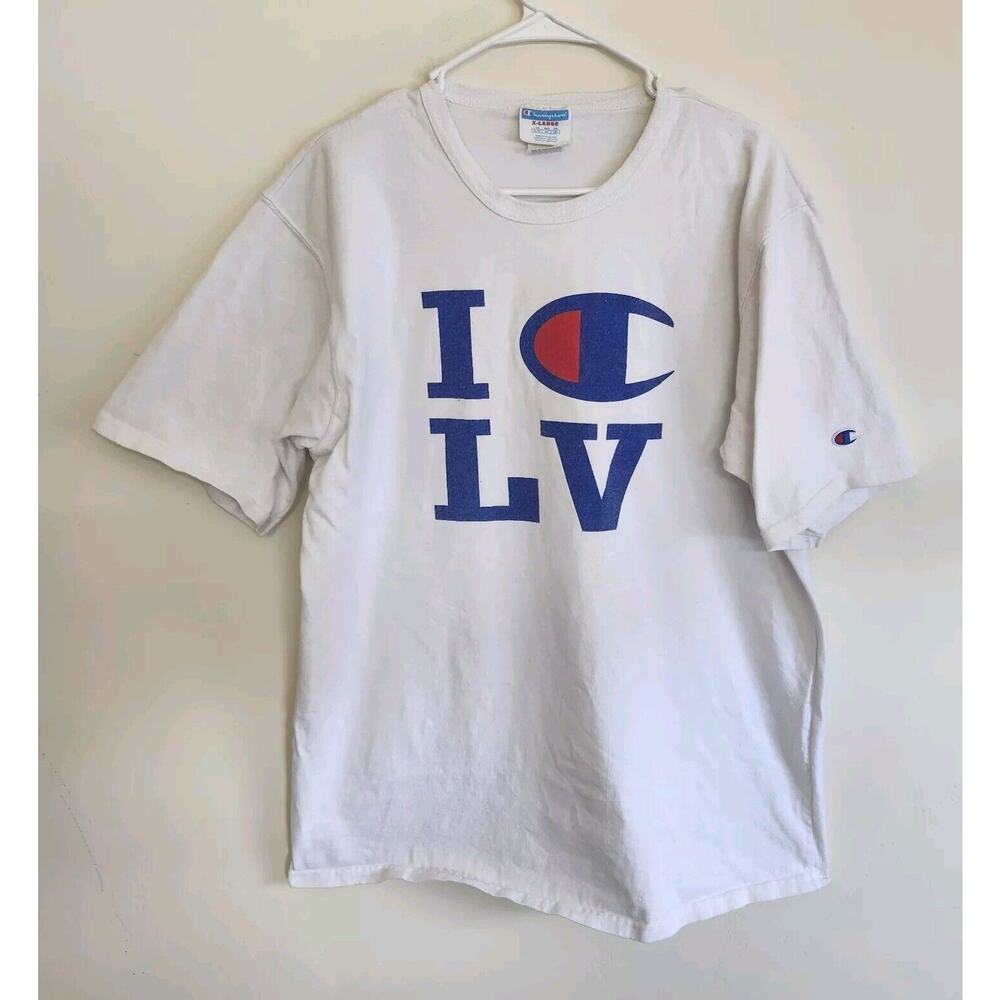 Champion Short Sleeve Crew Neck Graphic Print T-shirt Men's XL 0936